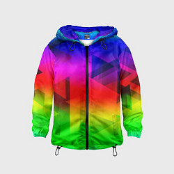 Детская ветровка Неоновая геометрия градиент
