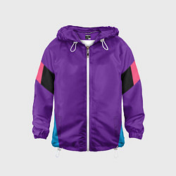 Ветровка с капюшоном детская Стиль 90-х геометрия спортивная, цвет: 3D-белый