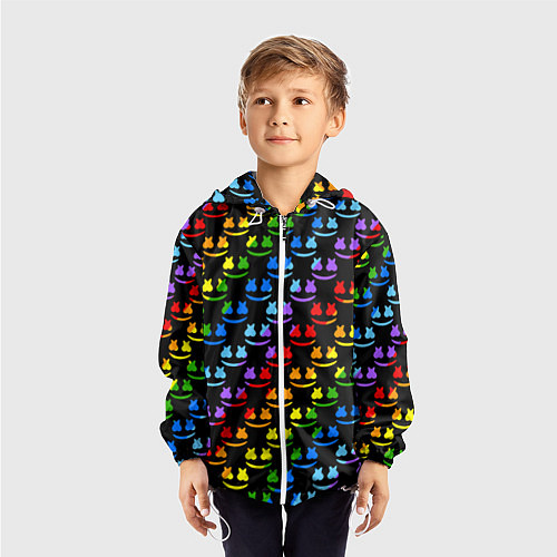 Детская ветровка Marshmello pattern neon / 3D-Белый – фото 3