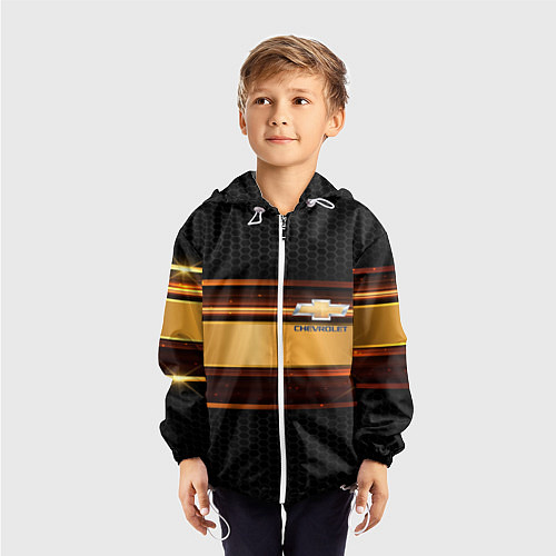 Детская ветровка Chevrolet auto abstract / 3D-Белый – фото 3