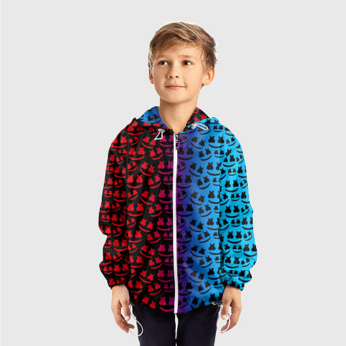 Детская ветровка Marshmello gradient / 3D-Белый – фото 3