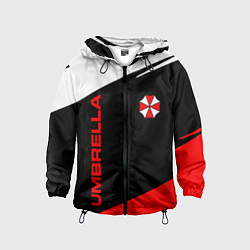 Ветровка с капюшоном детская Umbrella corporation - resident evil, цвет: 3D-черный