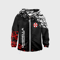 Ветровка с капюшоном детская Resident evil - вирус, цвет: 3D-белый