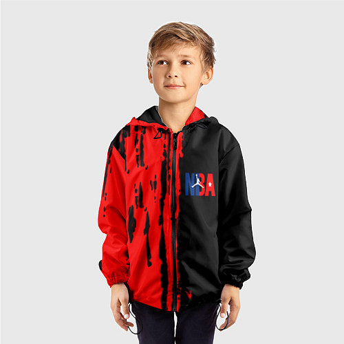 Детская ветровка NBA краски / 3D-Черный – фото 3