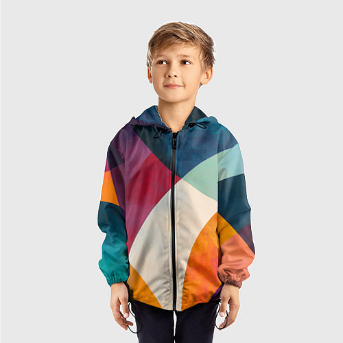 Детская ветровка Геометрическая иллюстрация / 3D-Черный – фото 3
