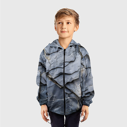 Детская ветровка Серая горная порода / 3D-Черный – фото 3