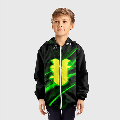 Детская ветровка Starcraft 2 кислотные соты линии / 3D-Белый – фото 3