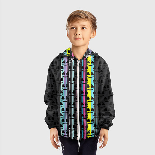 Детская ветровка Marshmello dj pattern line / 3D-Белый – фото 3
