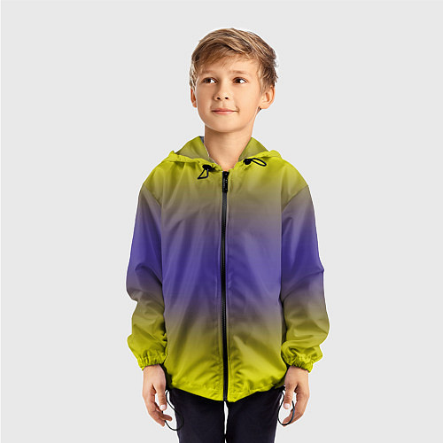 Детская ветровка Градиент жёлто серый / 3D-Черный – фото 3