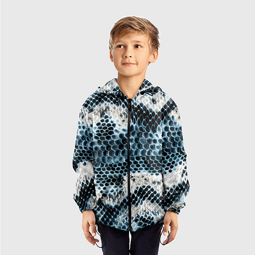 Детская ветровка Из кожи змеи / 3D-Черный – фото 3