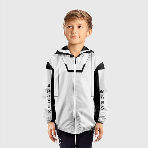 Детская ветровка Скафандр space / 3D-Белый – фото 3