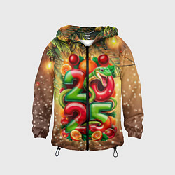 Ветровка с капюшоном детская Змеи к нам приходят, цвет: 3D-черный