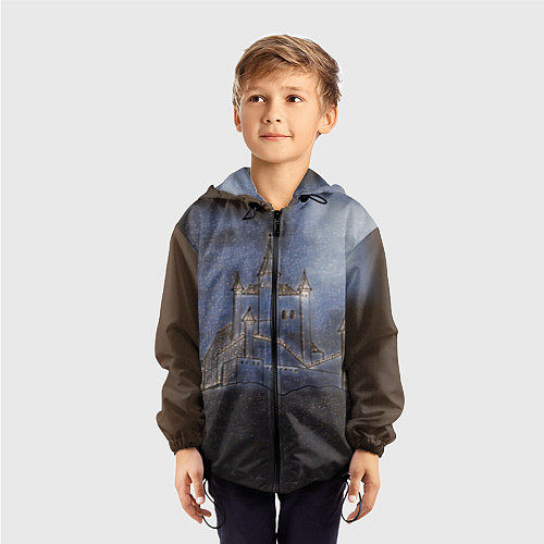 Детская ветровка Замок принцессы / 3D-Черный – фото 3