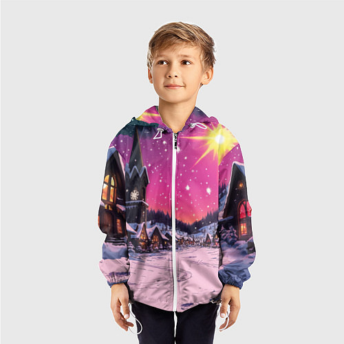 Детская ветровка Закат рождества / 3D-Белый – фото 3