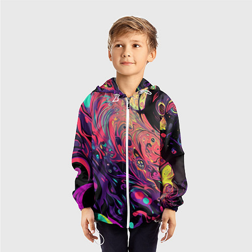 Детская ветровка Интерференционные цвета / 3D-Белый – фото 3
