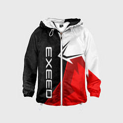 Ветровка с капюшоном детская Exeed - красно-белый, цвет: 3D-белый