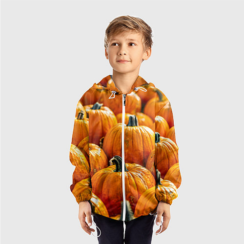 Детская ветровка Много тыкв / 3D-Белый – фото 3