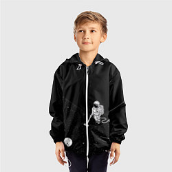 Ветровка с капюшоном детская Космонавт и звезды, цвет: 3D-белый — фото 2