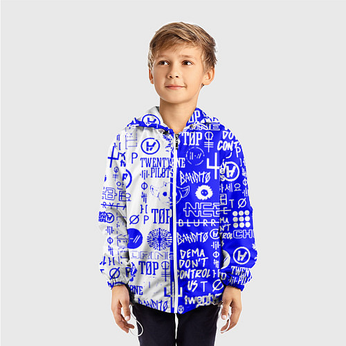 Детская ветровка Twenty one pilots лого / 3D-Белый – фото 3