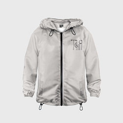 Ветровка с капюшоном детская Вязью Таня - чёрная надпись, цвет: 3D-черный