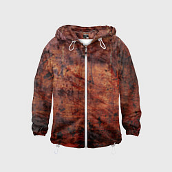 Ветровка с капюшоном детская Абстракция - rusty mood, цвет: 3D-белый