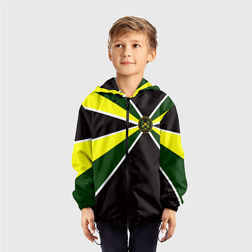 Детская ветровка Мотострелковые войска: шеврон без текста / 3D-Черный – фото 3