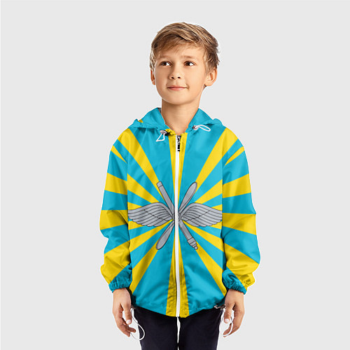 Детская ветровка Военно-воздушные силы / 3D-Белый – фото 3