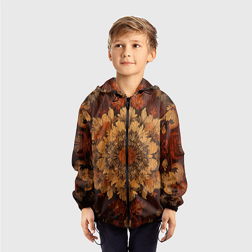 Детская ветровка Узор в старинном стиле / 3D-Черный – фото 3