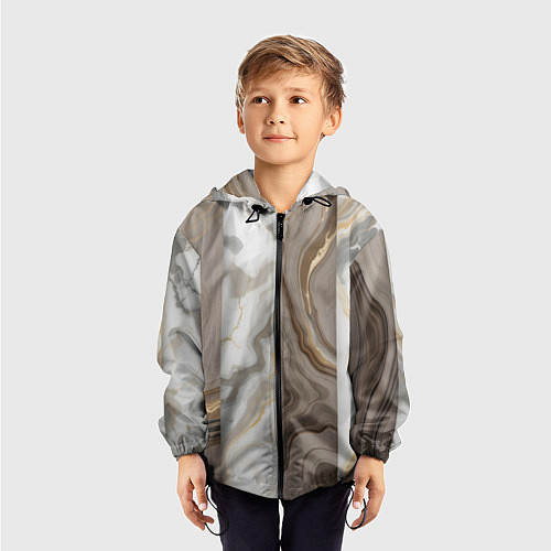 Детская ветровка Дерево и мрамор / 3D-Черный – фото 3