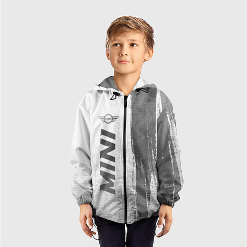 Детская ветровка Mini - white gradient по-вертикали / 3D-Черный – фото 3