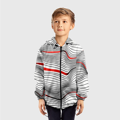 Детская ветровка По красной линии / 3D-Черный – фото 3