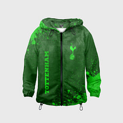 Ветровка с капюшоном детская Tottenham - green gradient вертикально, цвет: 3D-черный