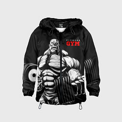 Ветровка с капюшоном детская Fitness GYM - jock, цвет: 3D-черный