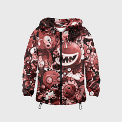 Детская ветровка Растения против зомби в красном цвете