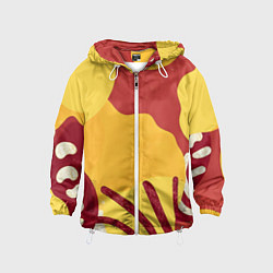 Ветровка с капюшоном детская Жаркий африканский паттерн, цвет: 3D-белый