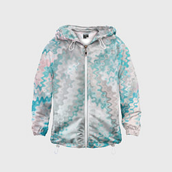 Детская ветровка Серо-бирюзовый абстрактный