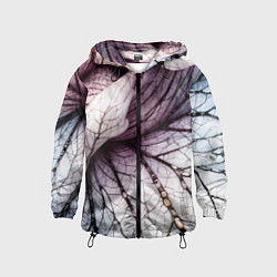 Ветровка с капюшоном детская Раскрытый цветок, цвет: 3D-черный