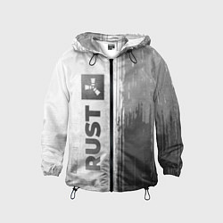 Ветровка с капюшоном детская Rust - white gradient по-вертикали, цвет: 3D-черный