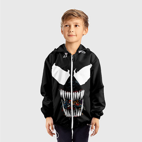 Детская ветровка Веном жрет / 3D-Белый – фото 3