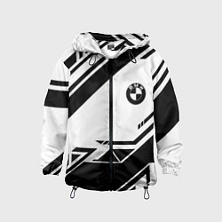 Ветровка с капюшоном детская BMW geometry black, цвет: 3D-черный