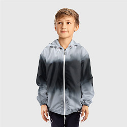 Ветровка с капюшоном детская Разводы черной краски, цвет: 3D-белый — фото 2
