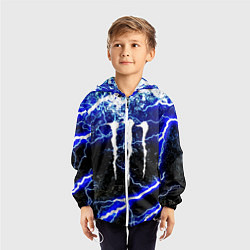 Ветровка с капюшоном детская Monster storm energy, цвет: 3D-белый — фото 2