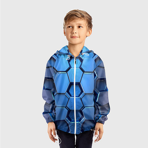 Детская ветровка Синий бронежилет / 3D-Белый – фото 3