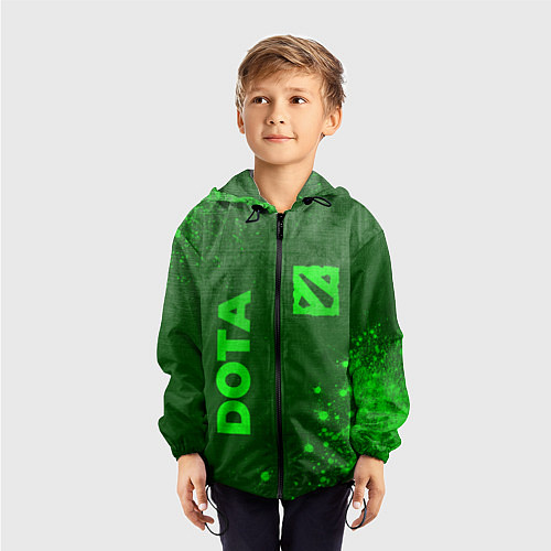 Детская ветровка Dota - green gradient вертикально / 3D-Черный – фото 3