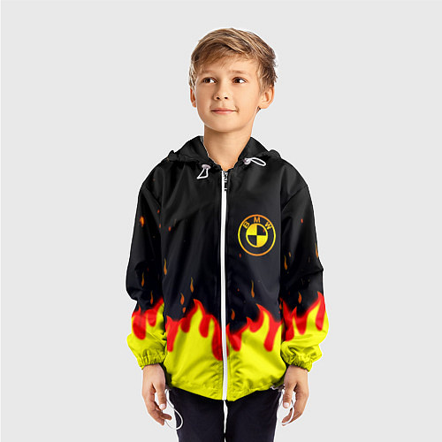 Детская ветровка BMW огненный / 3D-Белый – фото 3