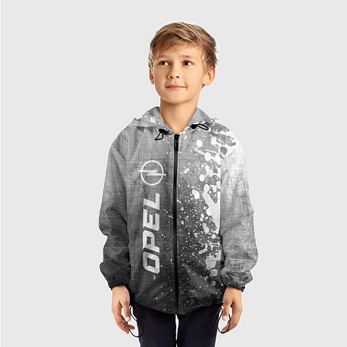 Детская ветровка Opel - grey gradient по-вертикали / 3D-Черный – фото 3