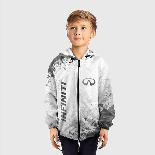 Детская ветровка Infiniti - white gradient вертикально / 3D-Черный – фото 3
