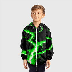 Ветровка с капюшоном детская Разлом, цвет: 3D-белый — фото 2