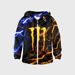 Ветровка с капюшоном детская Monster energy шторм, цвет: 3D-белый