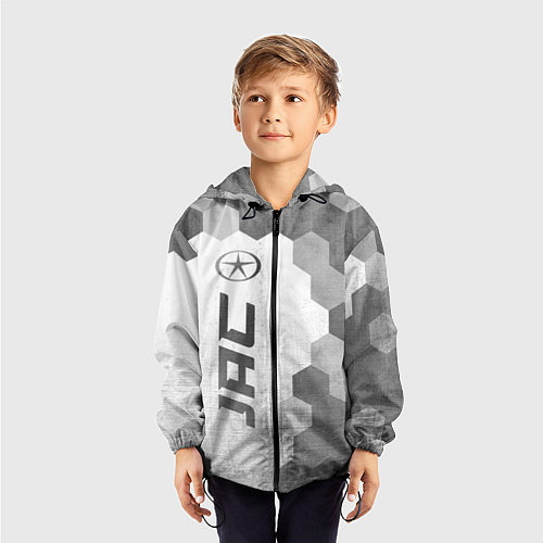 Детская ветровка JAC - white gradient по-вертикали / 3D-Черный – фото 3